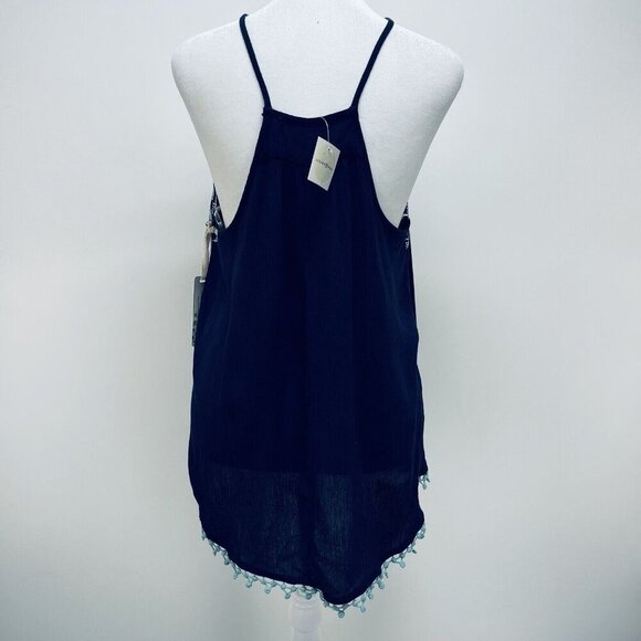 Altar’D State Top Size M Women’s Embroidered Sleeveless Blue New - Picture 11 of 11